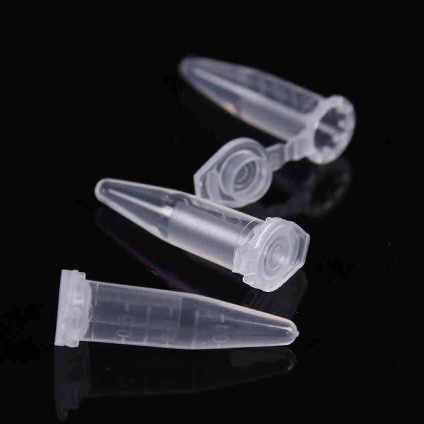 Scale Lab Mini Plastic Test Tube, Centrifuge Vial Clear Snap Cap