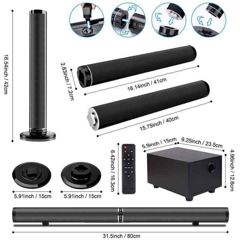 65w Tv Sound Bars, Shareable Bluetooth 5.0 Speakers