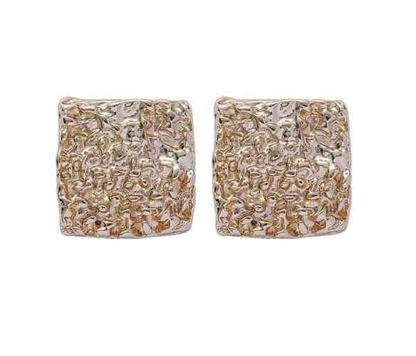 Retro Minimalist- Square Irregular, Stud Earrings
