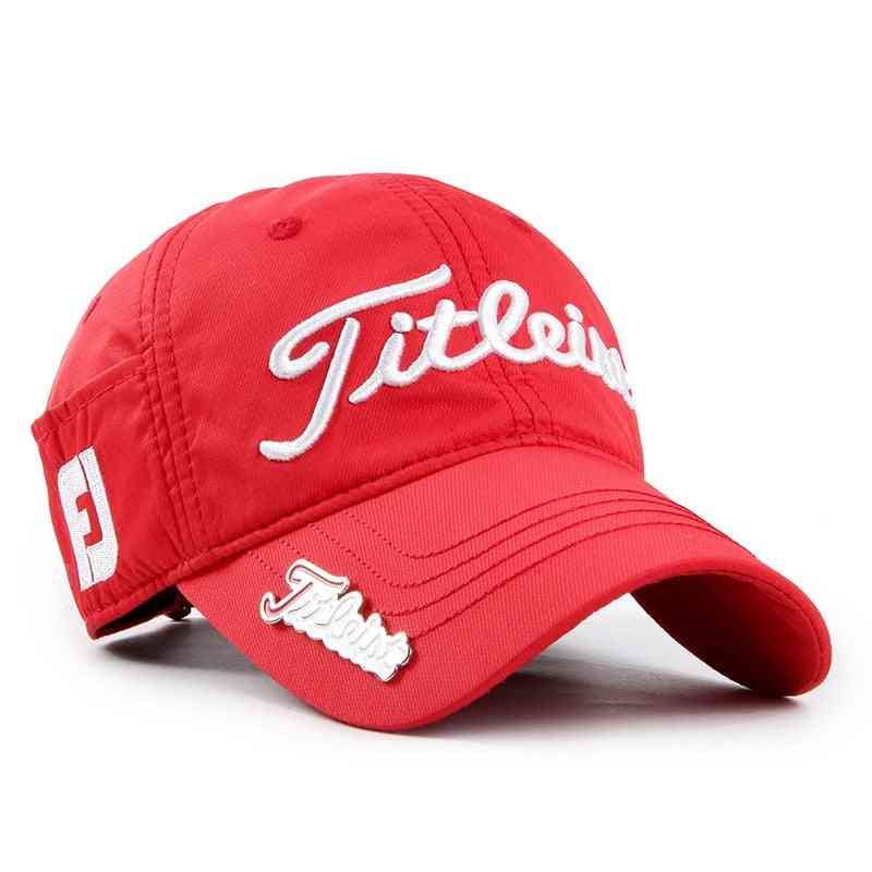 Letter Embroidery Golf Breathable Cap / Hat