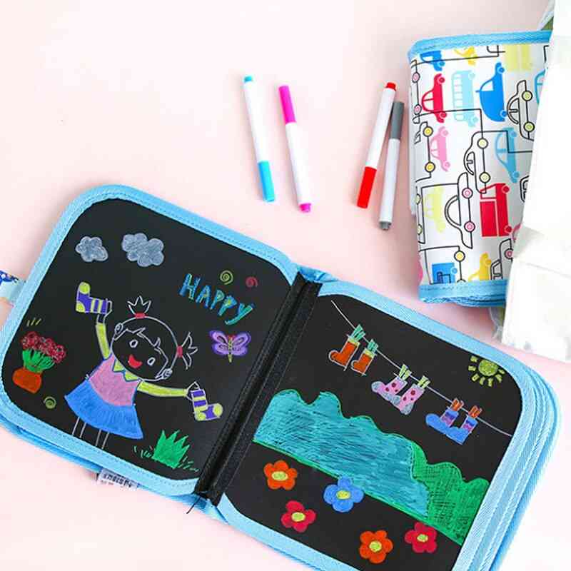 Toys Black Board With Magic Pen Painting Coloring Book