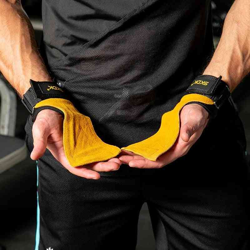 Palm Protection Grips, Cowhide Fitness Wrister Pad