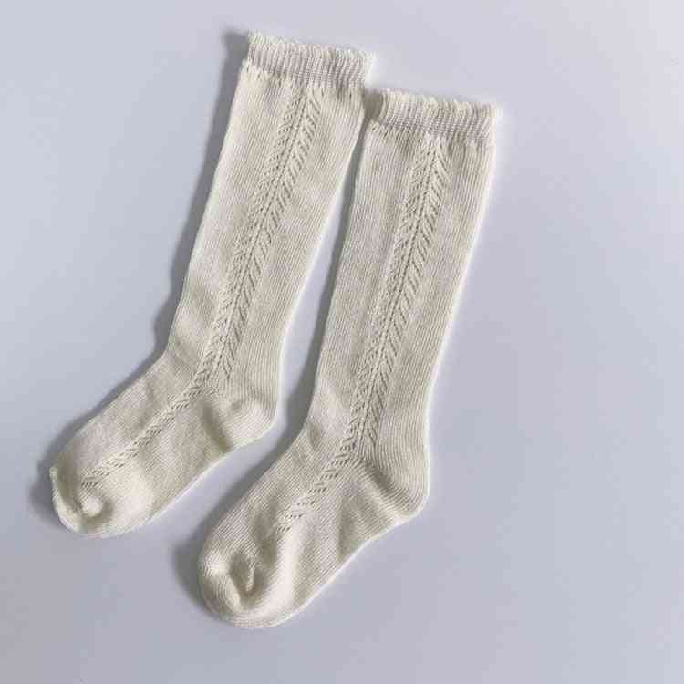 Myke søte mesh pustende høye sokker for barn