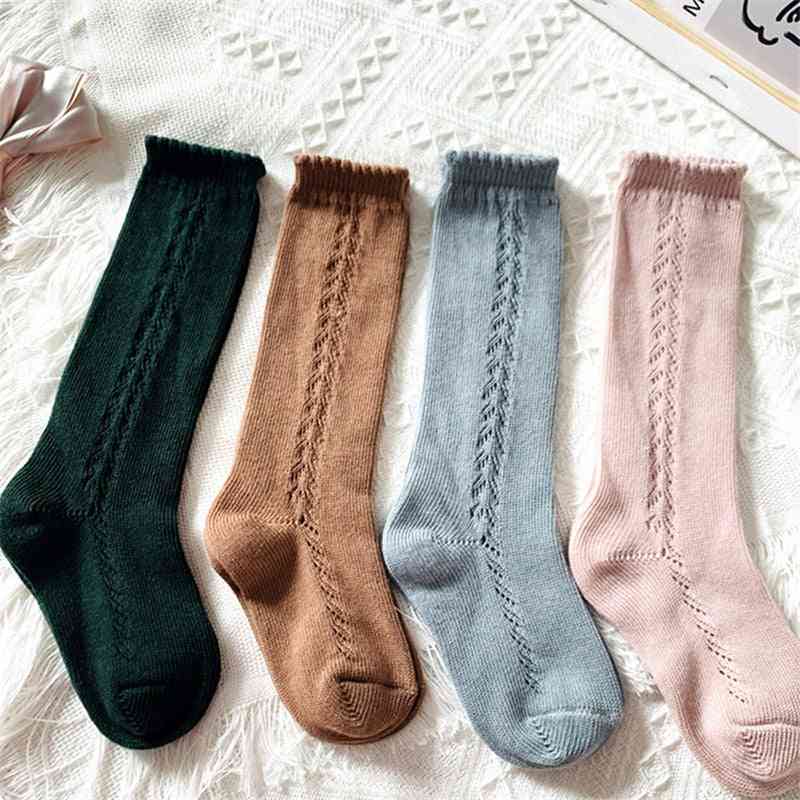 Myke søte mesh pustende høye sokker for barn