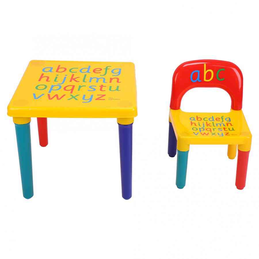 Plastic Table & Chairs Set Play Activity Toy