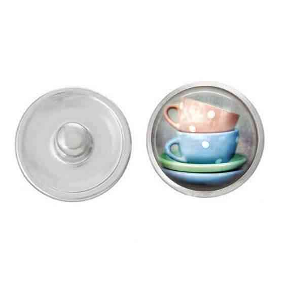 Tasse à thé - tasses à thé bleues et pêche snap - paire avec nos pièces de base -