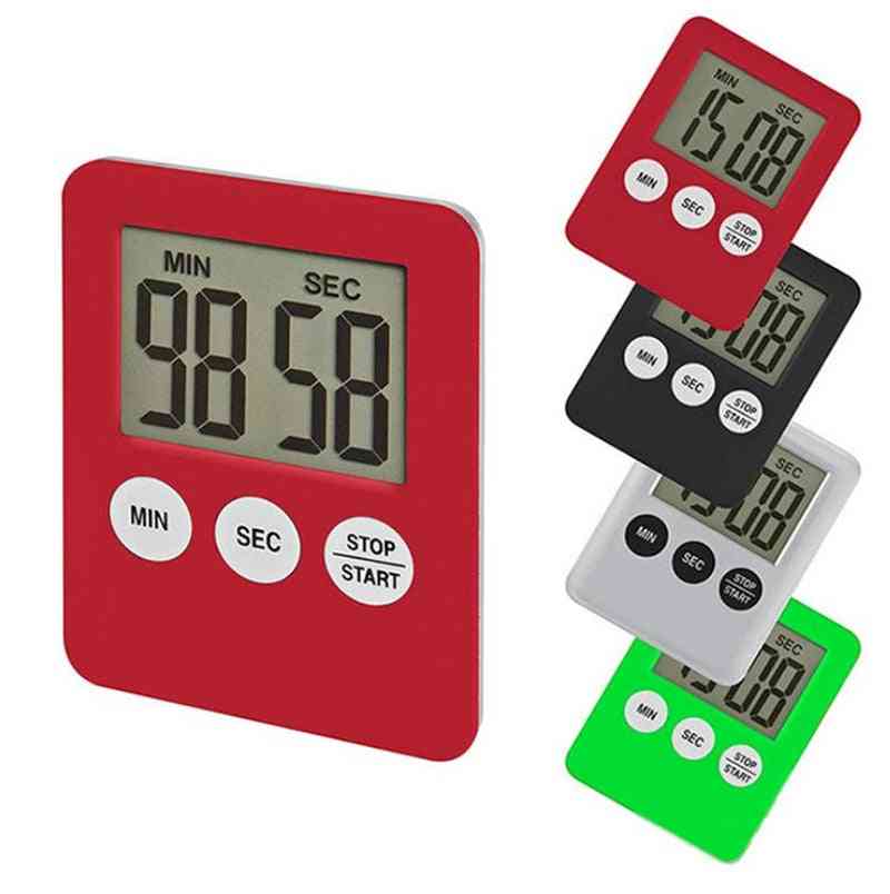 Super Thin Digital Screen Kitchen Timer Square Cooking  Countdown Alarm