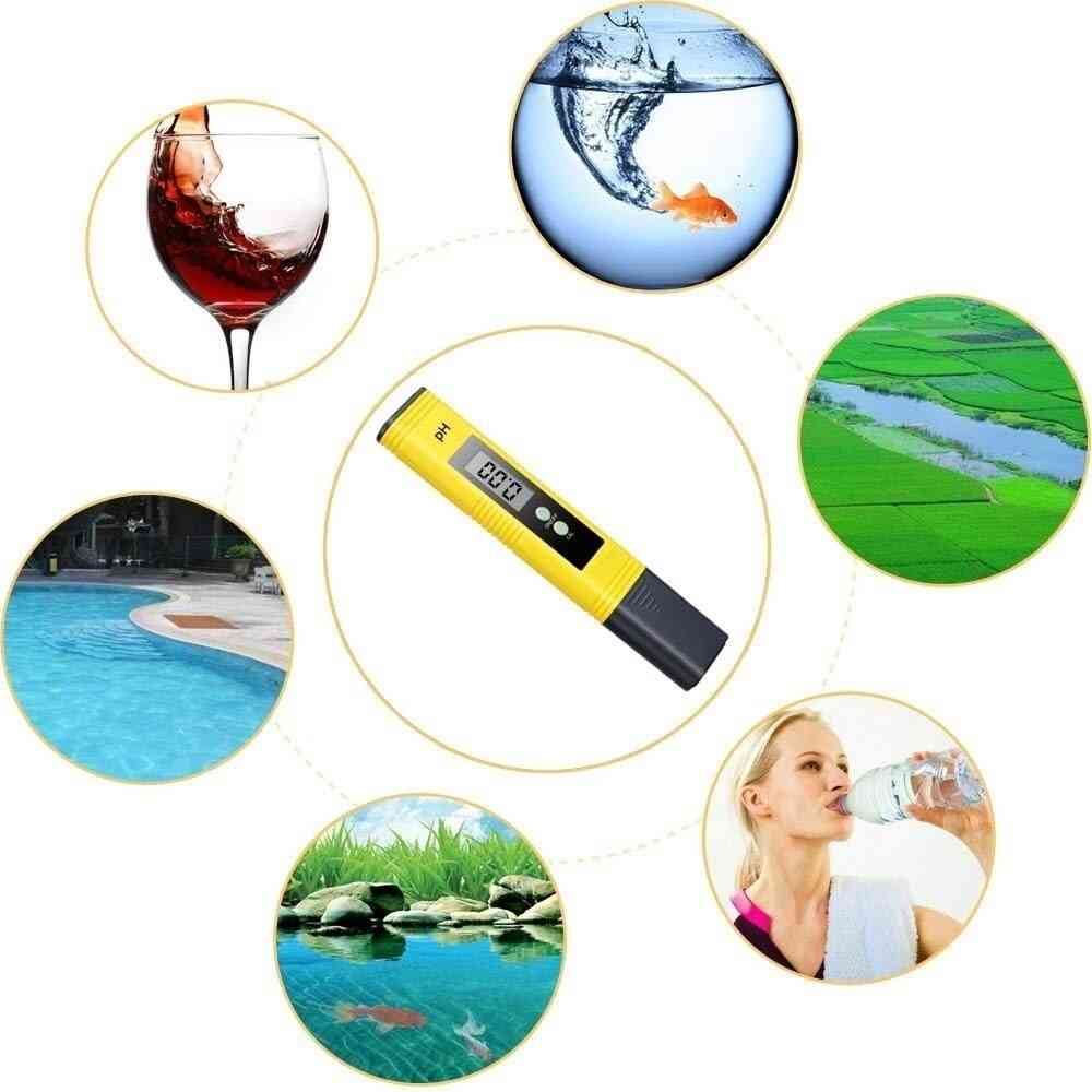 Digital Lcd Ph Meter Pen Of Tester Accuracy Aquarium Pool Water Wine Urine