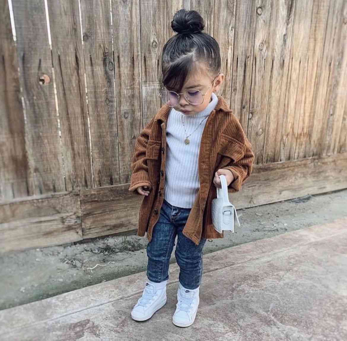 Fashion Baby Girl Boy Corduroy Shirt Jacket