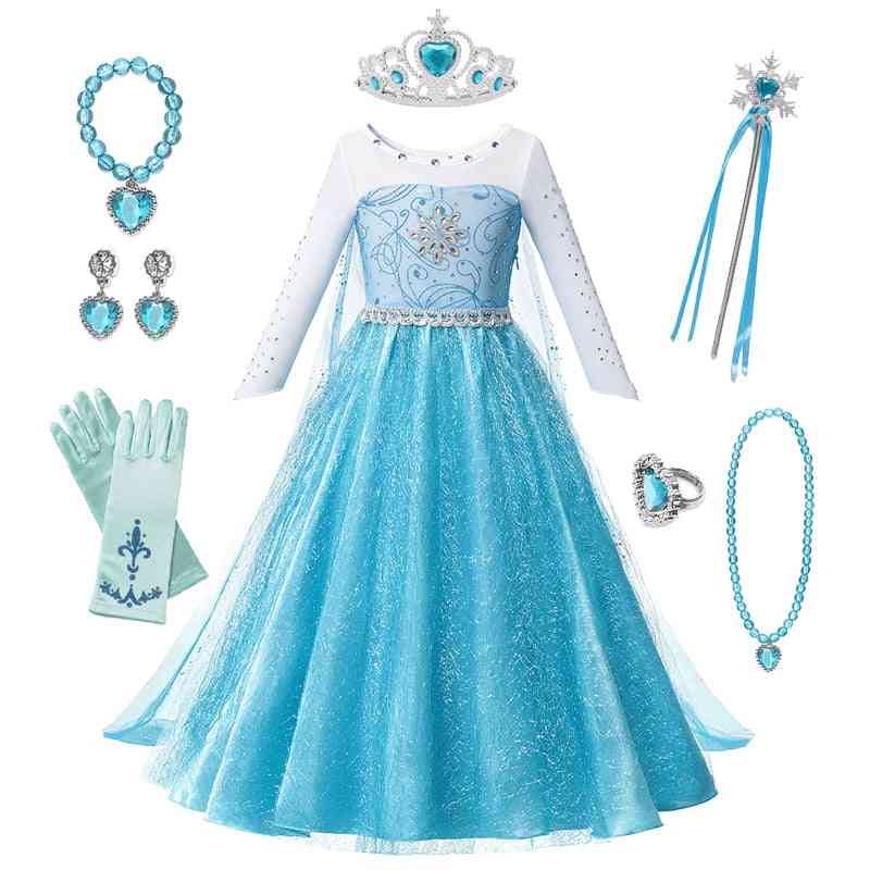 Princess Cosplay Mesh Crystal Dress -