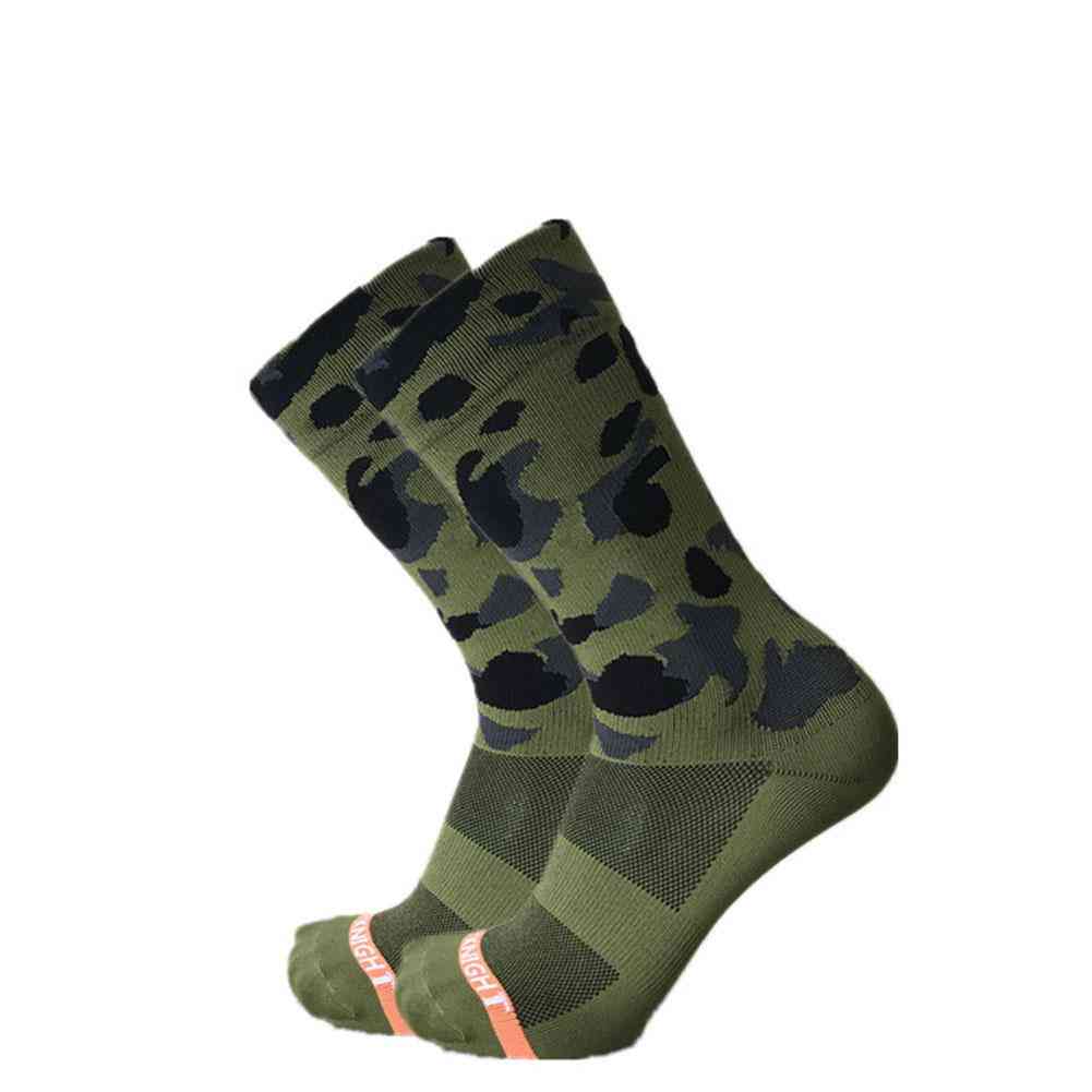 New Olive Green Camouflage Professional Outdoor Riding Cycling Sock