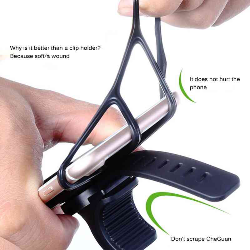 Anti-shock Soft Silicone, Handlebar Phone Holder For Electric Scooter Accessories