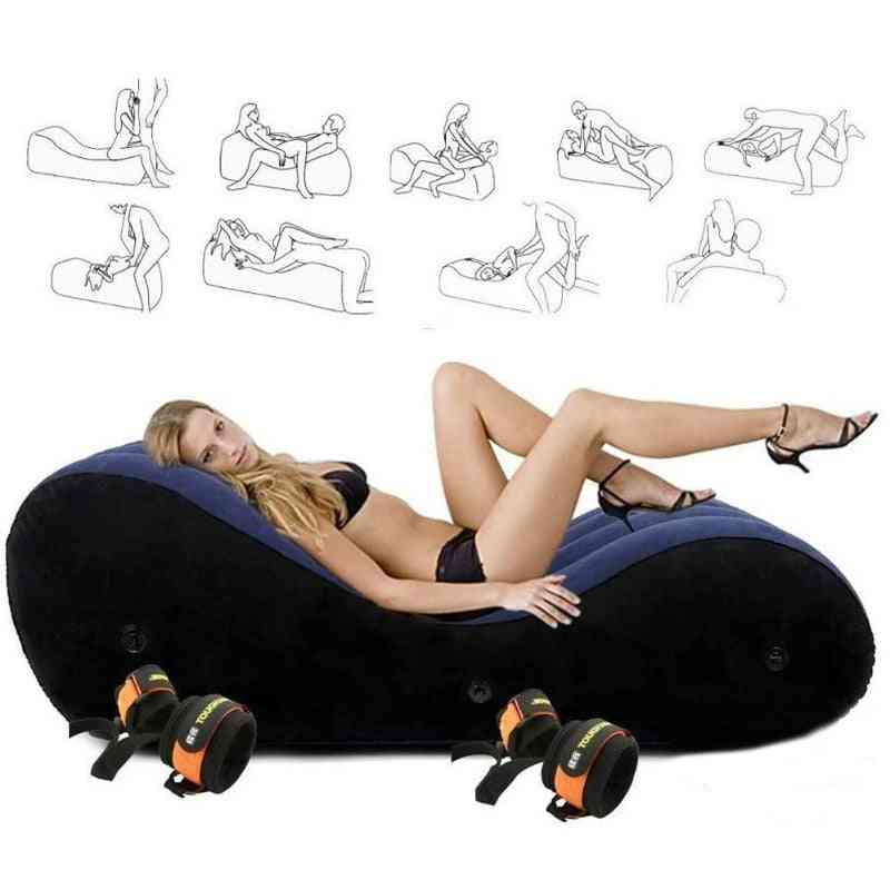 Multifunctional- Outdoor Foldable, Inflatable Air Sofa Chair With 4 Handcuffs