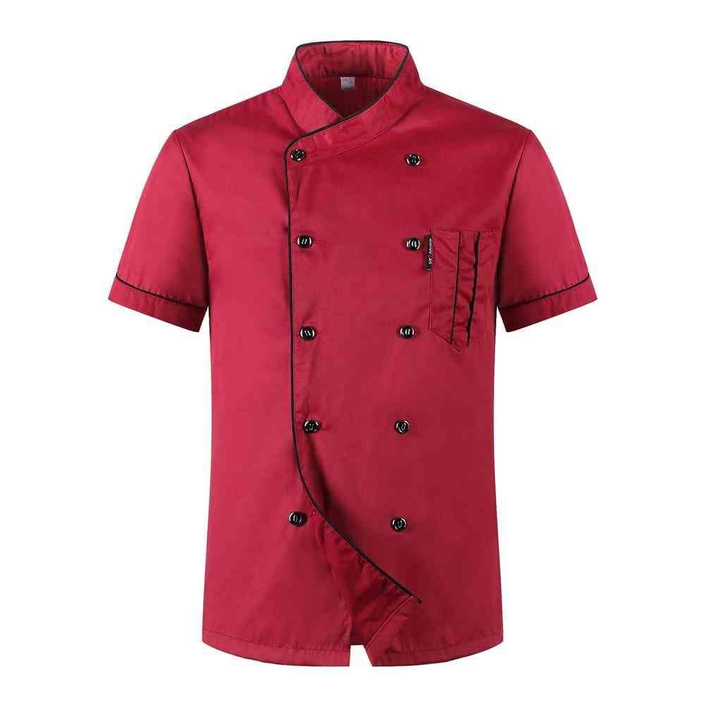 Double-breasted Cook Chef, Short-sleeve Shirt, Jacket, Women