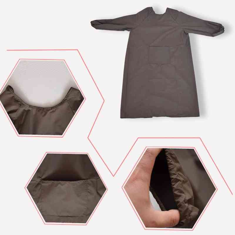 Waterproof- Long-sleeve Oil Stain, Lab Back Tie, Apron Coats