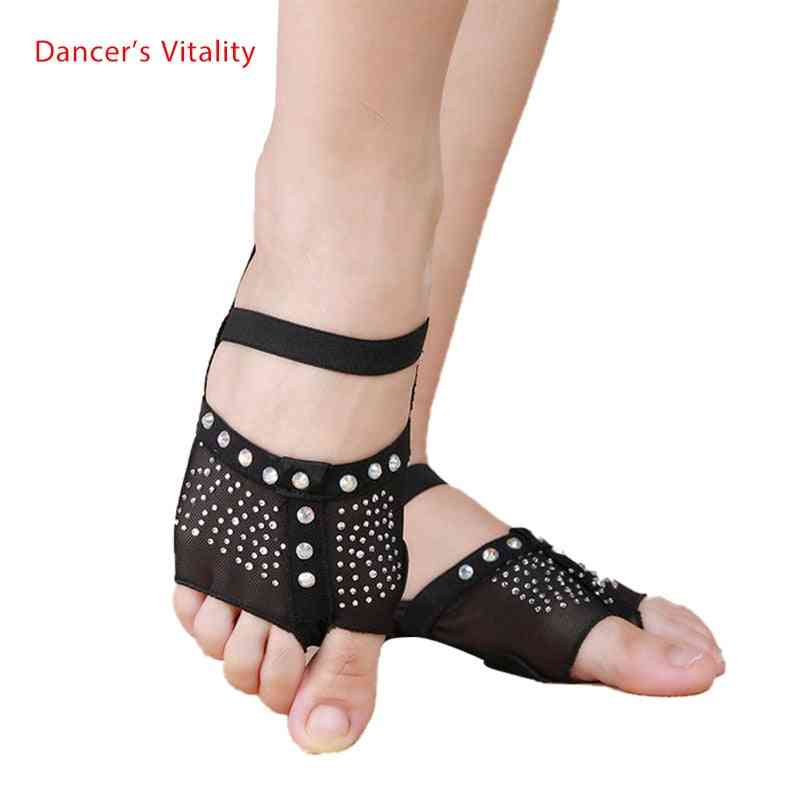 Women Belly Dance Half Sun Diamond  Foot Thong Shoes