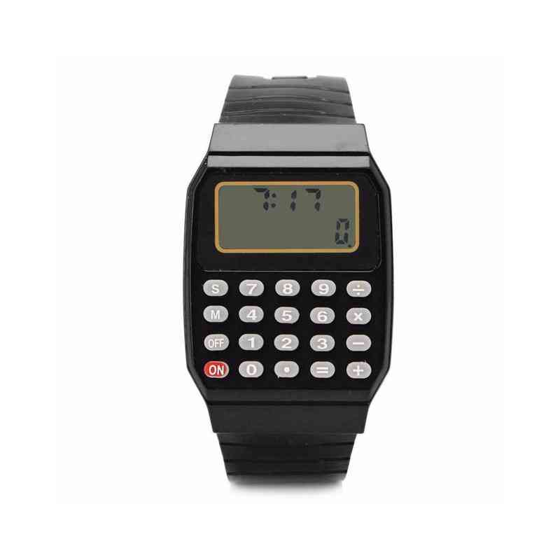 Silicone Electronic Calculator Date Time Multifunction Wrist Watch