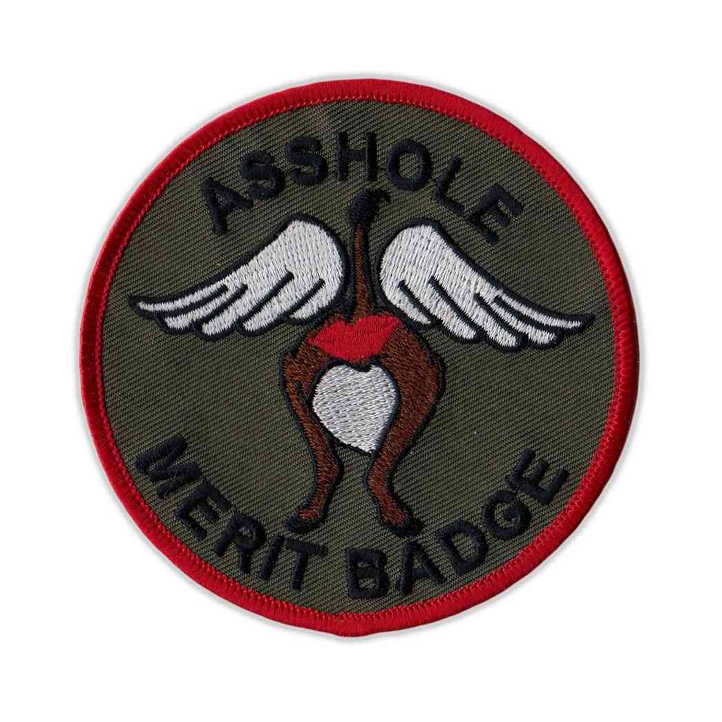 Embroidered Patch - Asshole Merit Badge