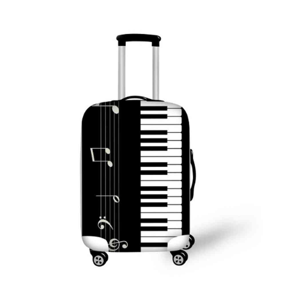 Music Piano Print Luggage Covers For Trolley Suitcase ( Set 2)
