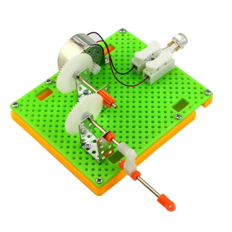 Creative Diy Science Gizmo Hand Crank Generator Kids Puzzle Assembled Kits