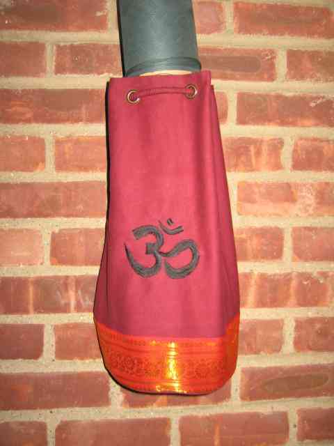 Om Yoga Mat Bag With Saree Lace