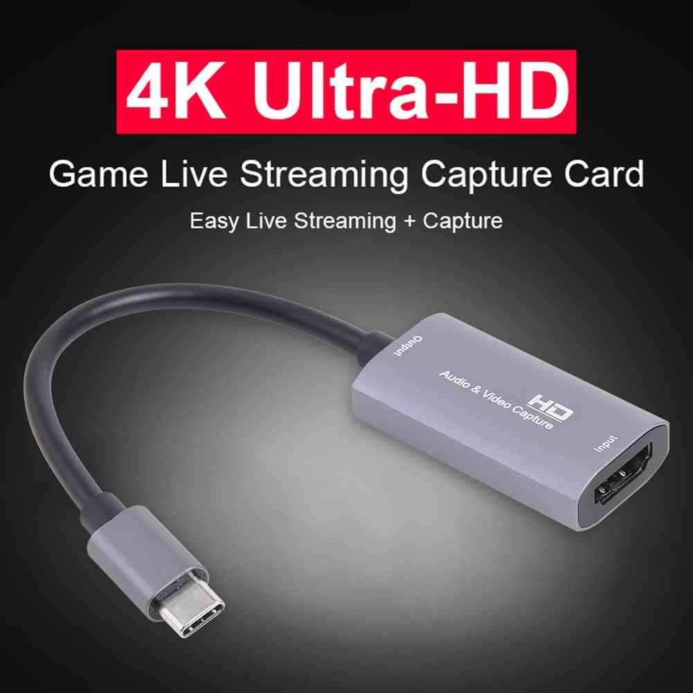 Video Capture Card Game Record Audio Grabber Box Dongle Adapter