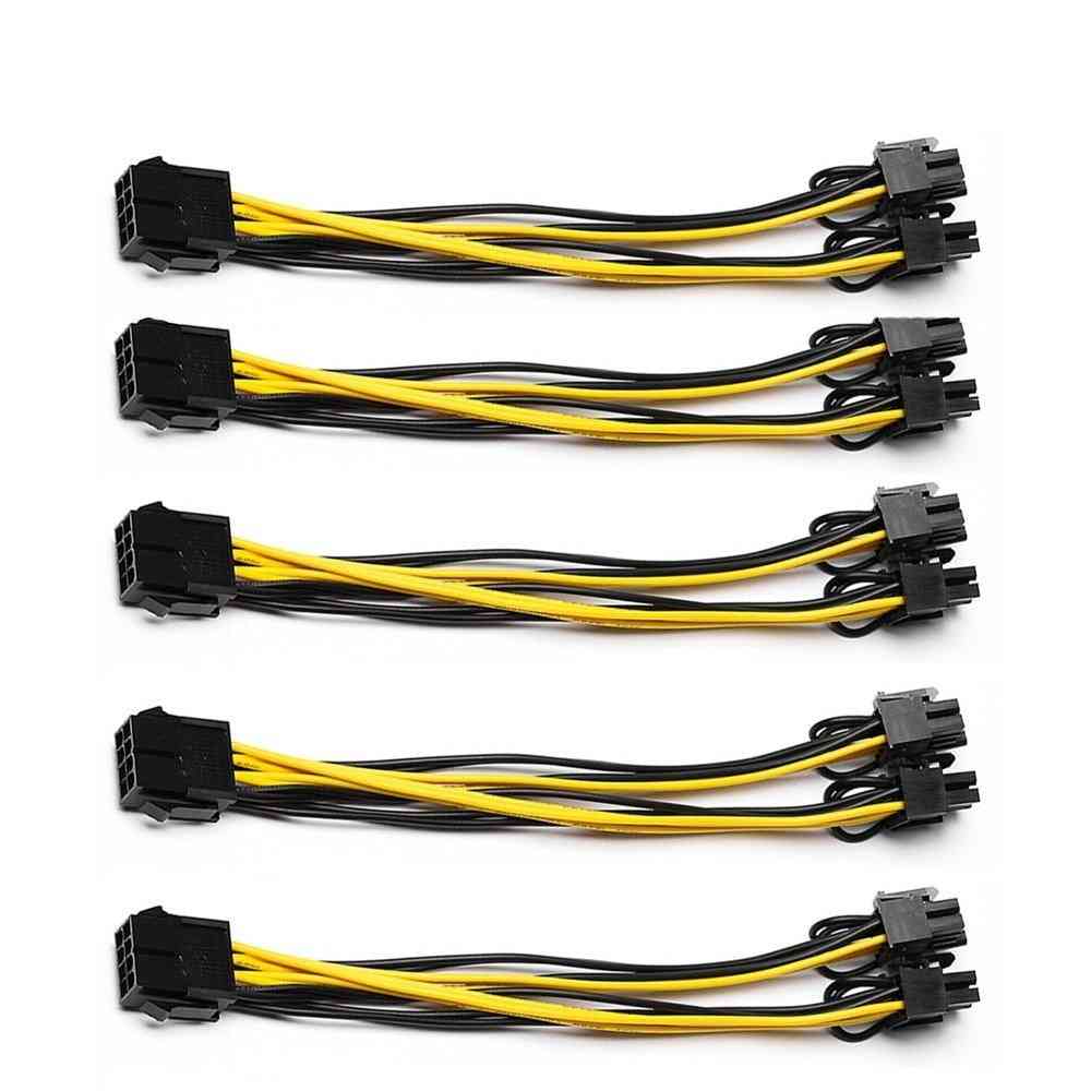 8 Pin Pci Express To Dual Pcie 6+2 Pin Power Cable