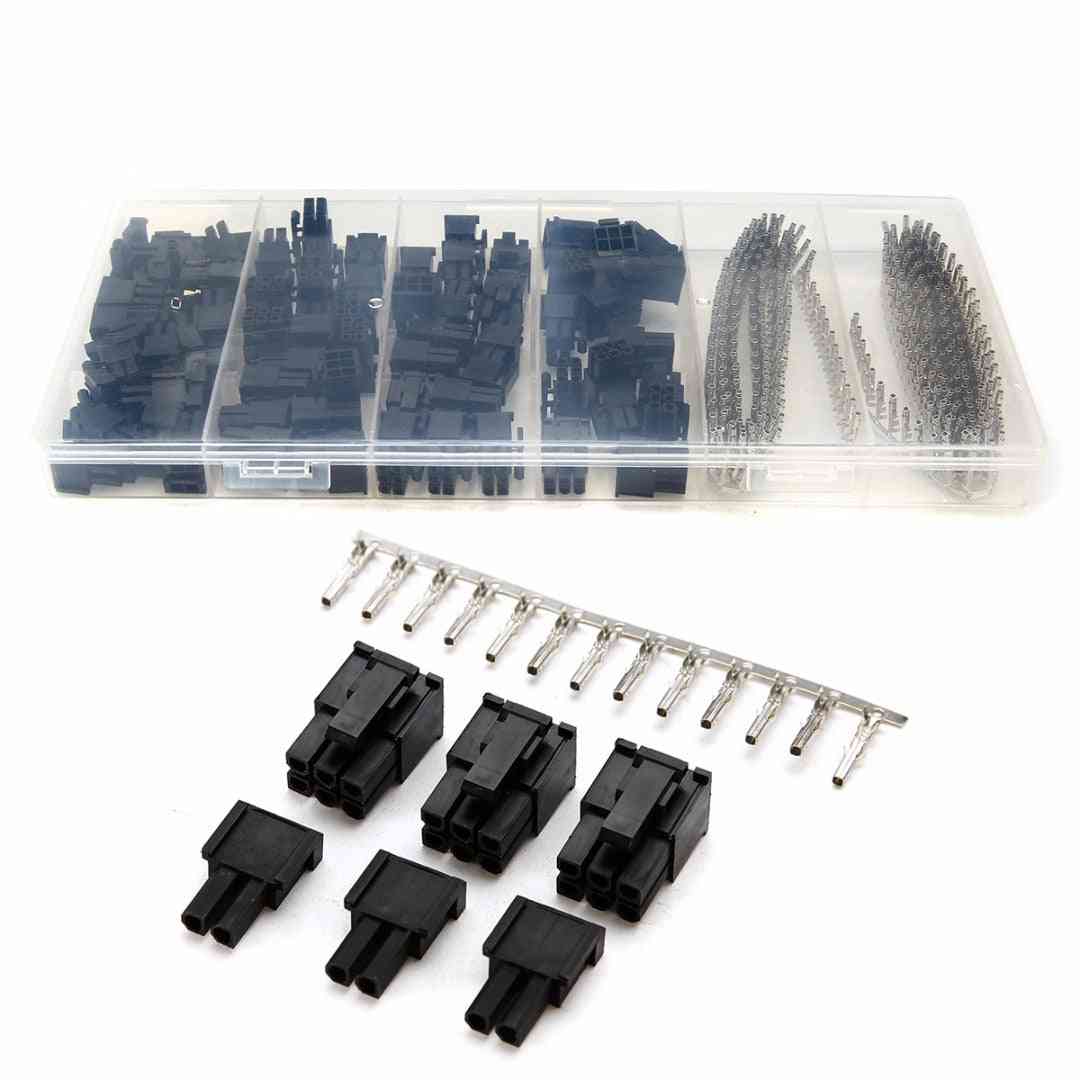 Crimp Female- Terminals Pin Plug, Atx Eps, Pci-e Connectors With Plastic Box
