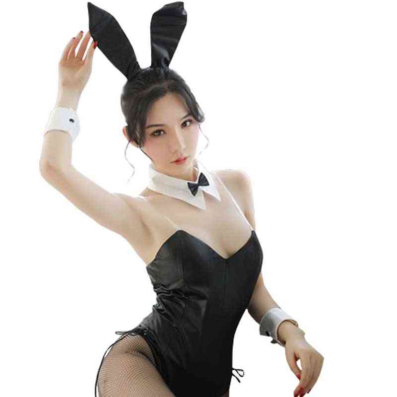 Girl, Bunny Faux Leather Rabbit Cosplay, Halloween Costume