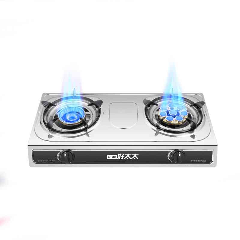 Gas Stove Double Stainless Steel Gas Stove