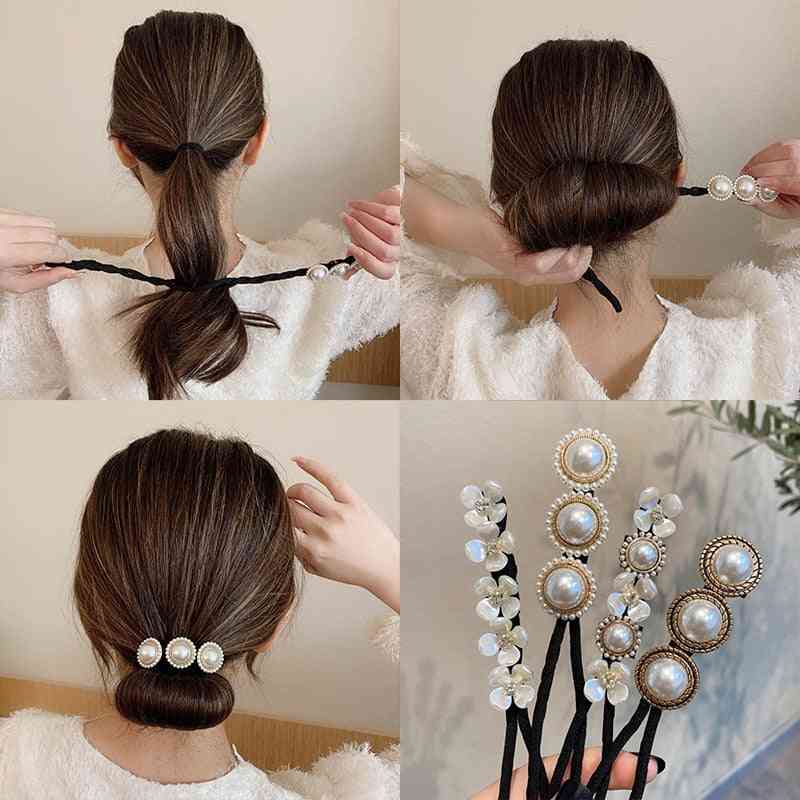 Women Elegant Fashion Flower Pearl Hairpin
