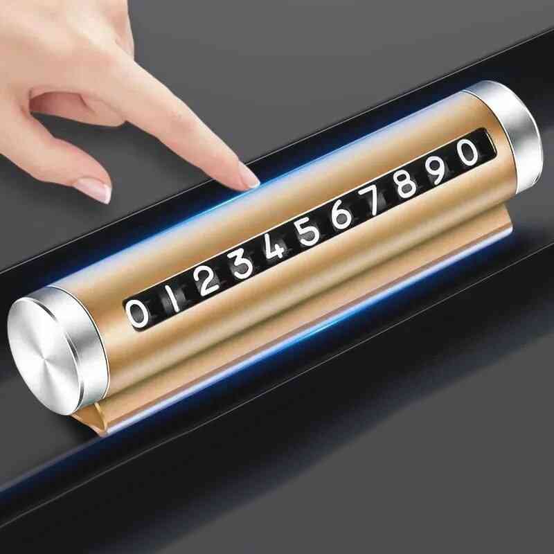 Universal Rotate Phone Number Plate Aluminum Stickers