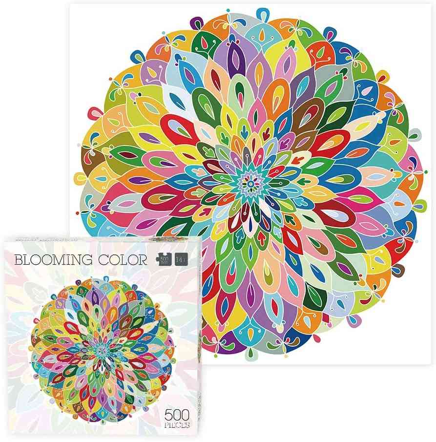500 pièces puzzles de couleurs fleuries pour adultes enfants