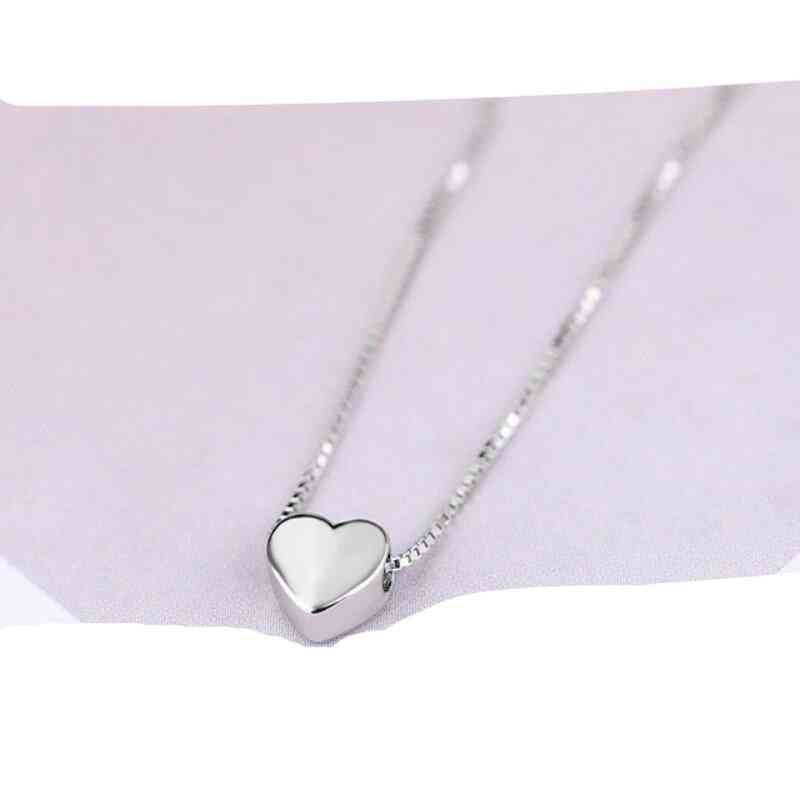 Smooth Heart Shaped Pendant Necklace