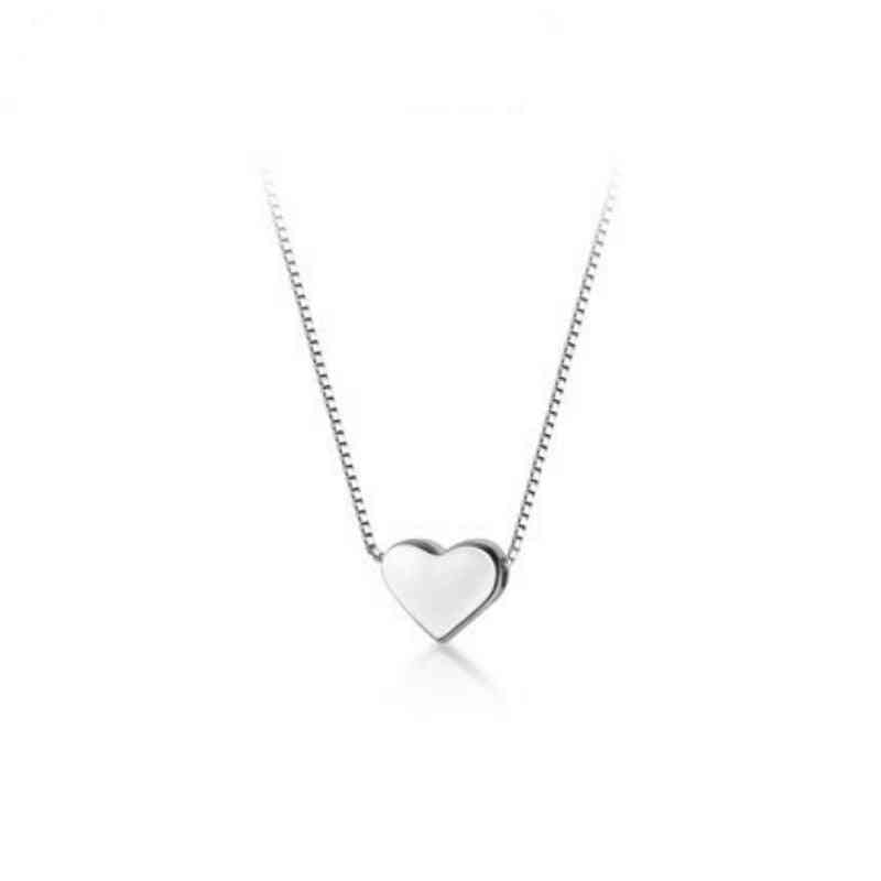 Smooth Heart Shaped Pendant Necklace