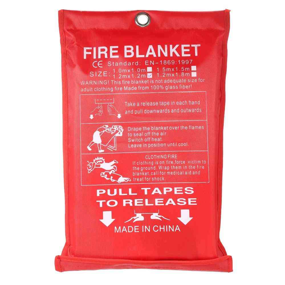 1m X 1m Fire Blanket Fiberglass Flame Retardant Emergency