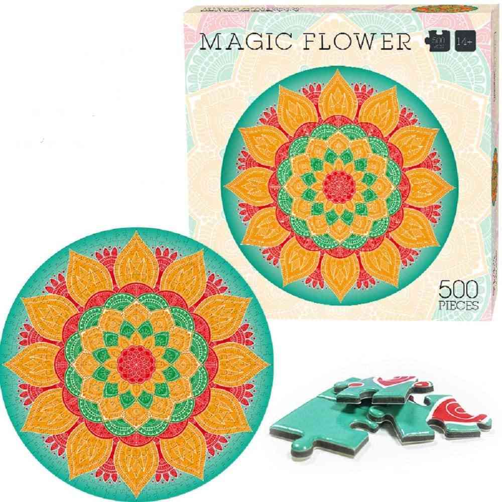 500 brikker magiske blomsterpuslespill for voksne/barn