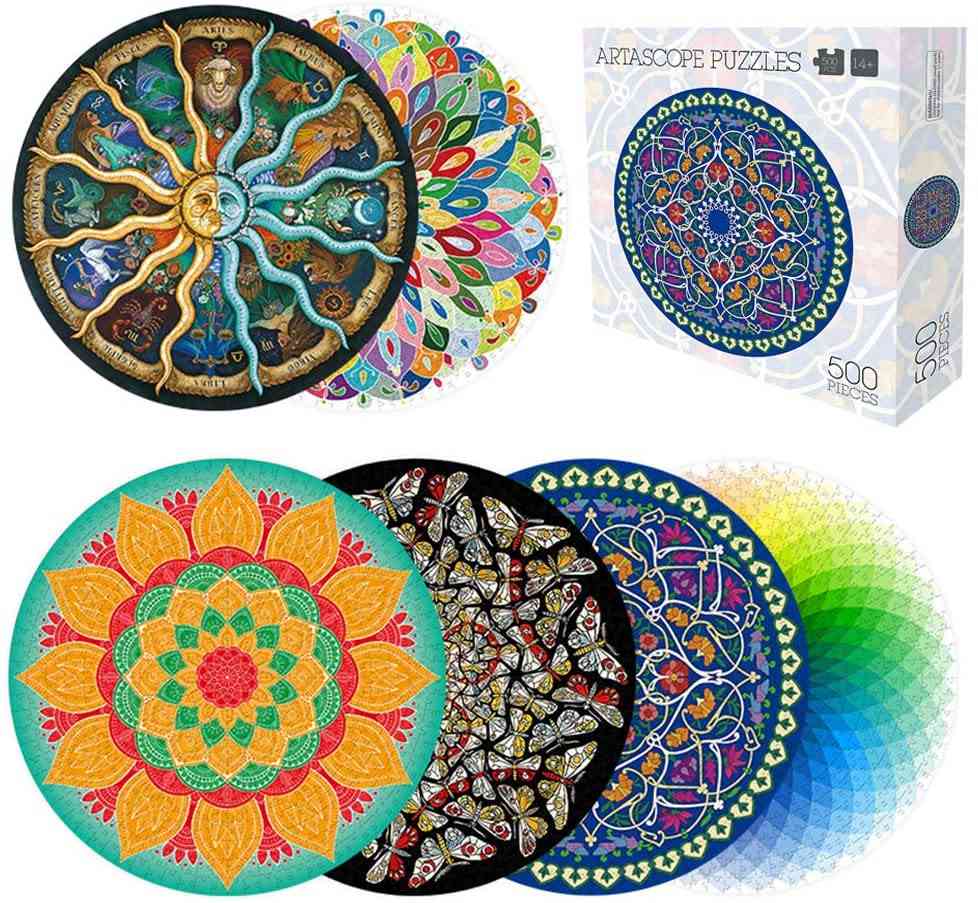 500 Pieces Round Jigsaw Puzzle For Adults Kids