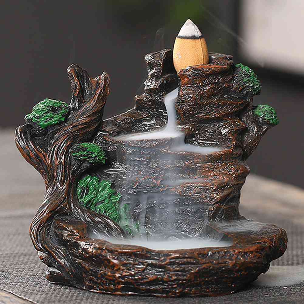 Creative Resin Smoke Waterfall Incense Burner