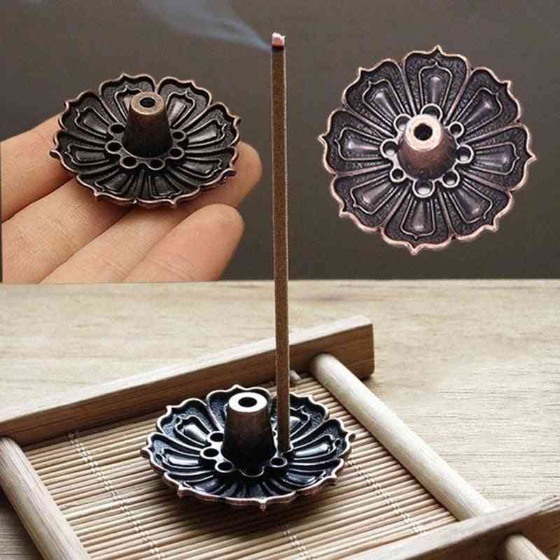 Copper Incense Holder Mini Lotus Flower Incense Sticks Burner