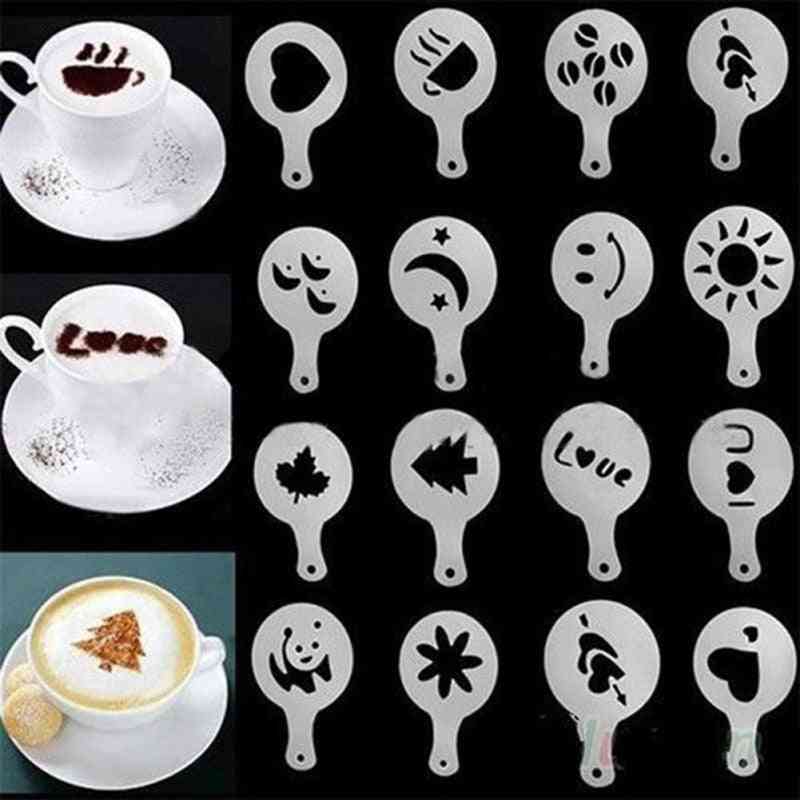 Cappuccino form fancy kaffe print model kage stencils