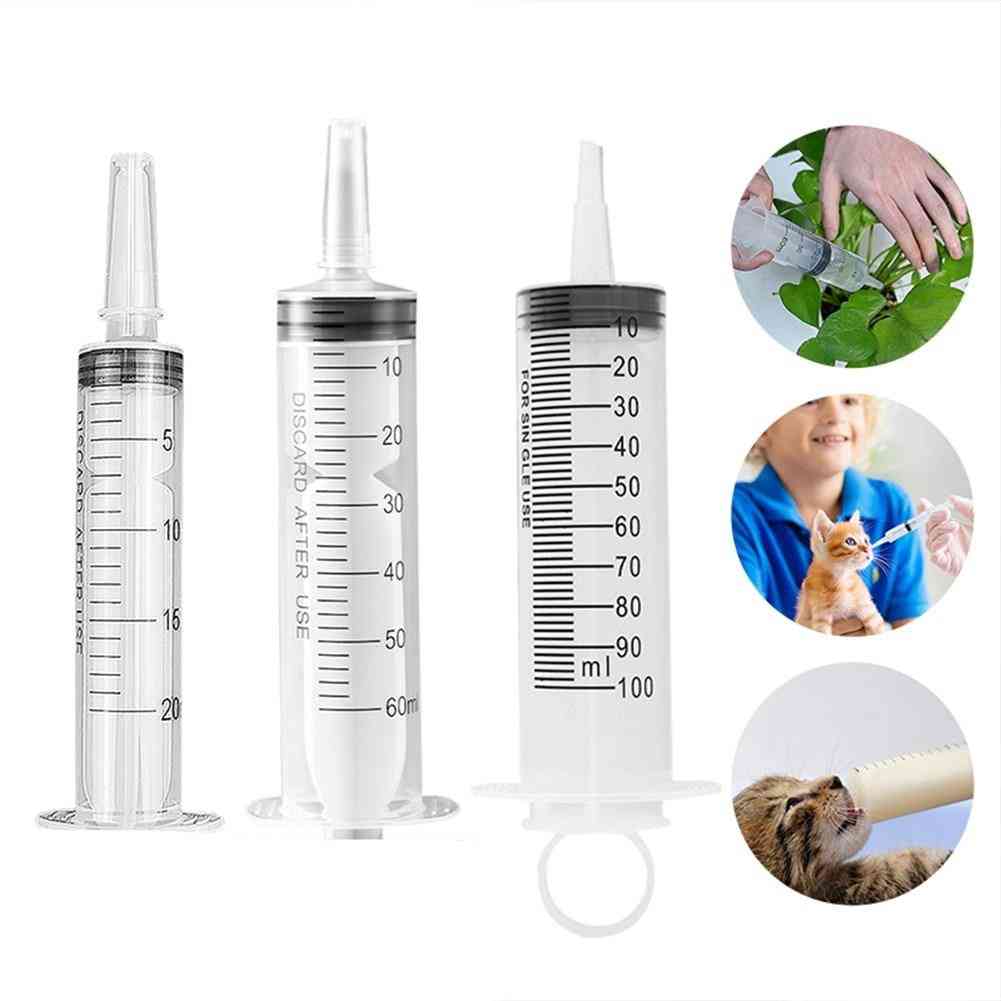 Reusable Plastic Syringe Liquid Nutrient Measuring Tools
