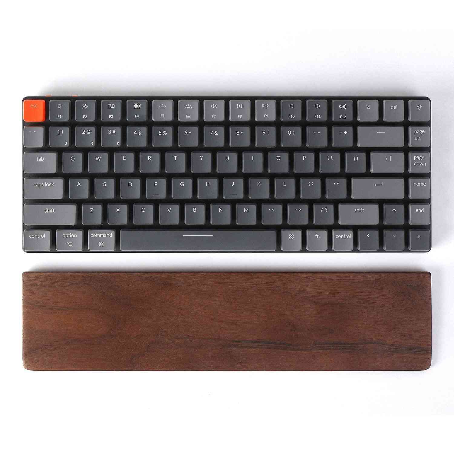 Træhåndfladestøtte til mekanisk bluetooth-tastatur