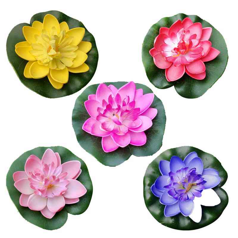 Konstgjord flytande näckros eva lotus blomma damm dekor