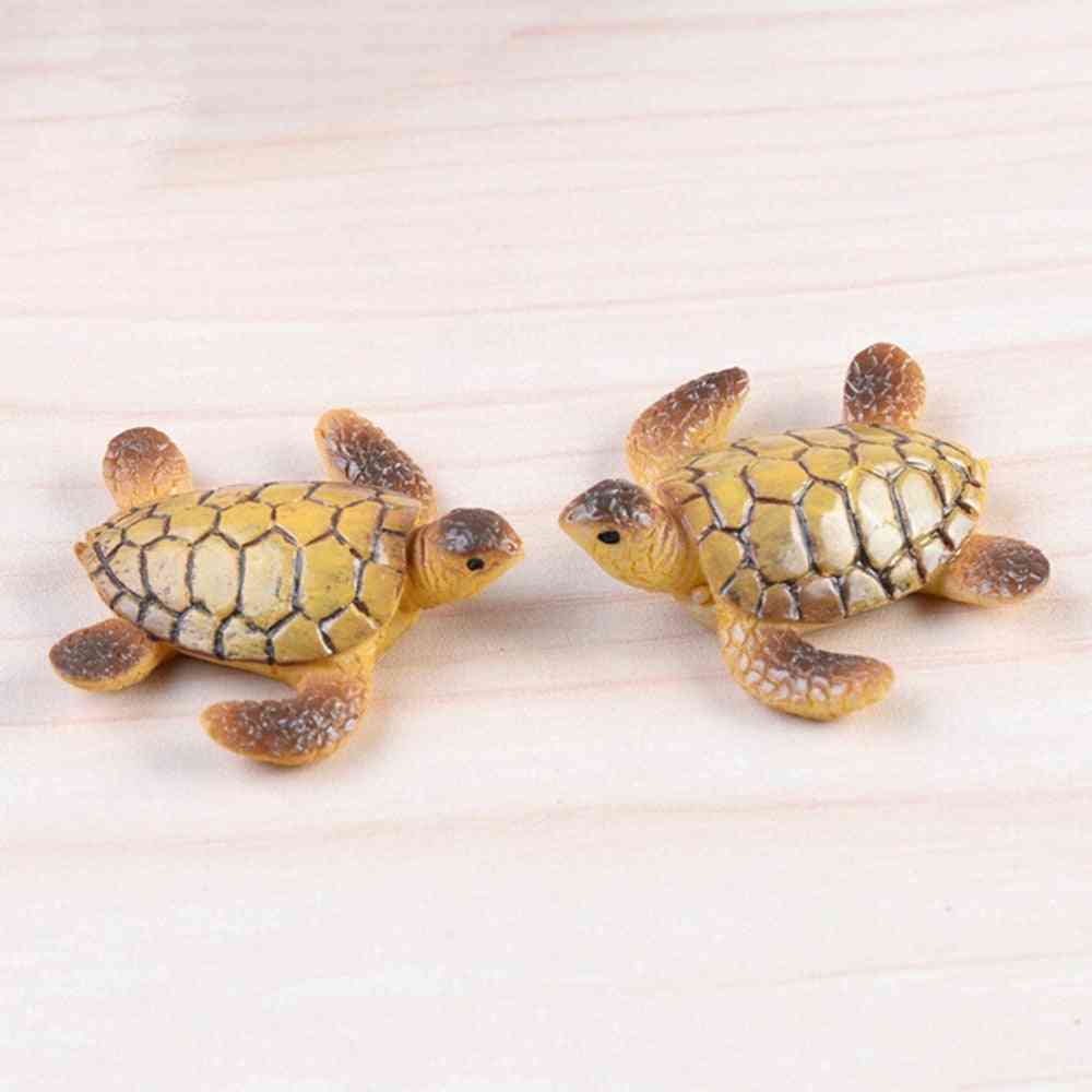 Mini Sea Turtle Model Resin Figurines