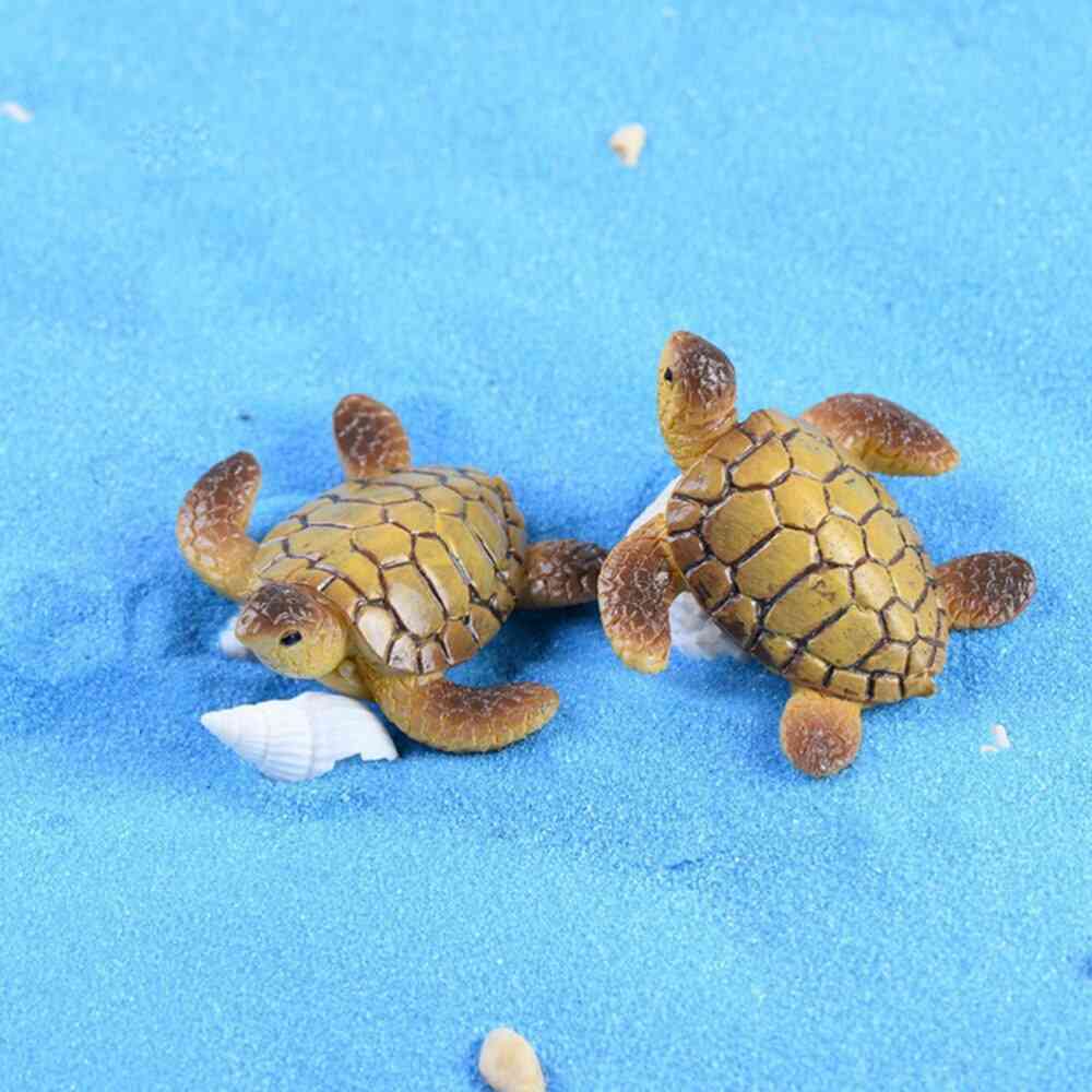 Mini Sea Turtle Model Resin Figurines