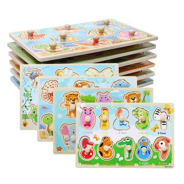 Animal Puzzles Jigsaw Board Learning Educational Toy For