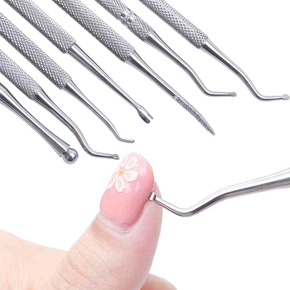 Dual-ended Groove, Pick Toe Finger Corrector, Cuticle Pusher, Manicure Nail Tools