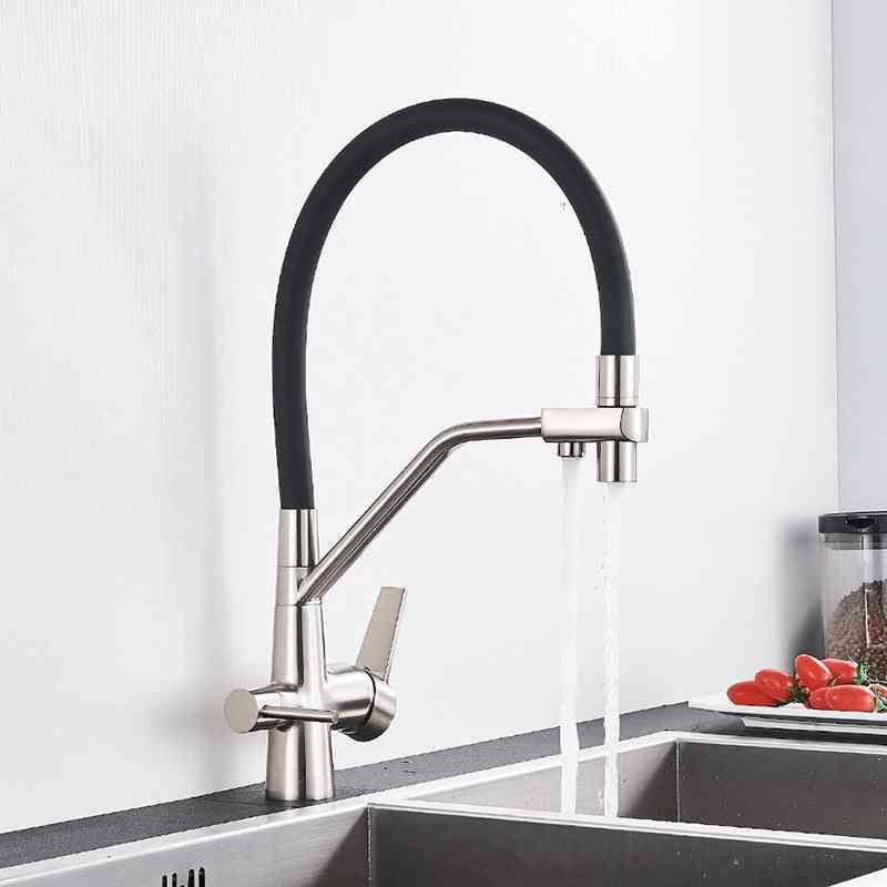 Water Kitchen Faucets Dual Spout Filter Taps