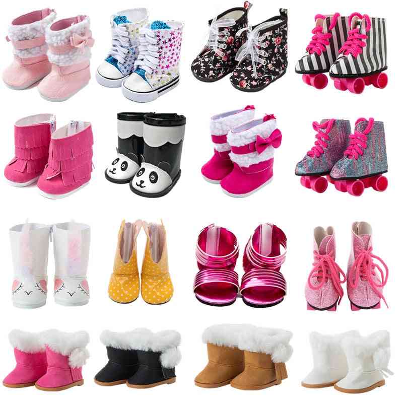 More Than 10 Different Styles Of Doll Boots 7cm Doll Shoes For 18 Inch American &43cm Baby New Born  Doll Accessories